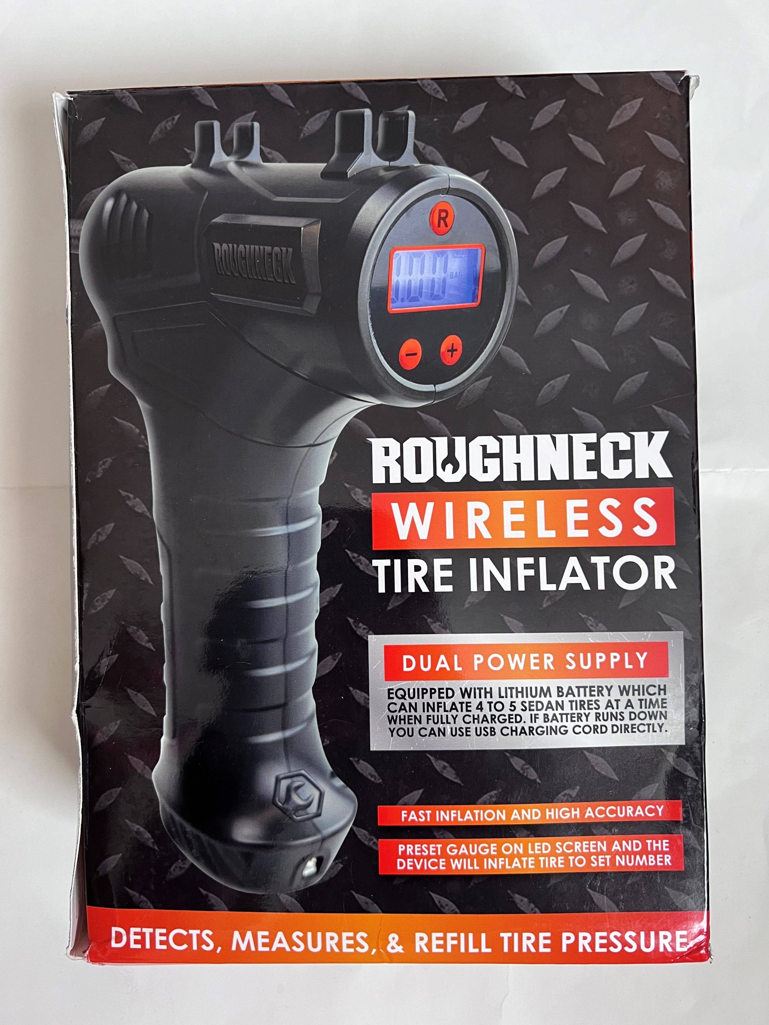 Roughneck Wireless Tire Inflator With LED Light- 4/Pack