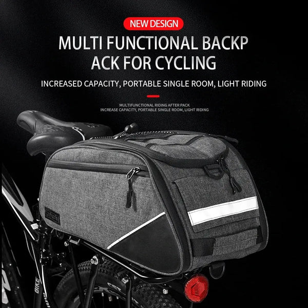 Rear Rack Bag! Insulated with shoulder strap! Expanding side storage pockets! Durable! Epic EBike Adventures