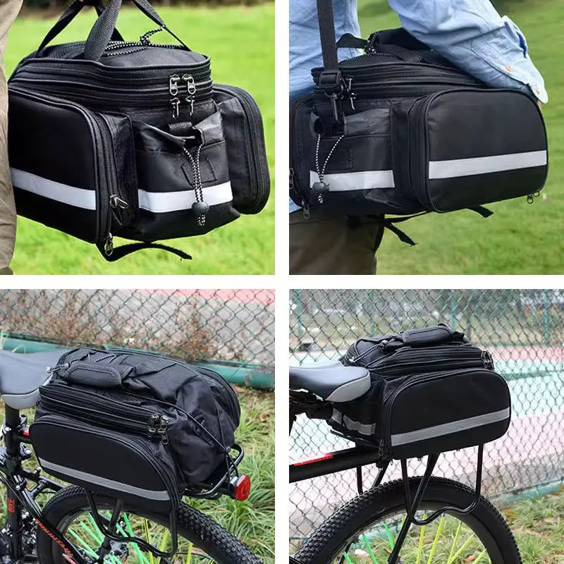 Multifunctional Rear Bike Bag with Expandable Pannier Saddlebags Epic EBike Adventures