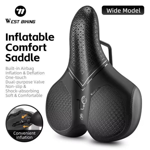 Air Comfort Saddle – One-Touch Inflatable eBike Seat with Shock Absorption